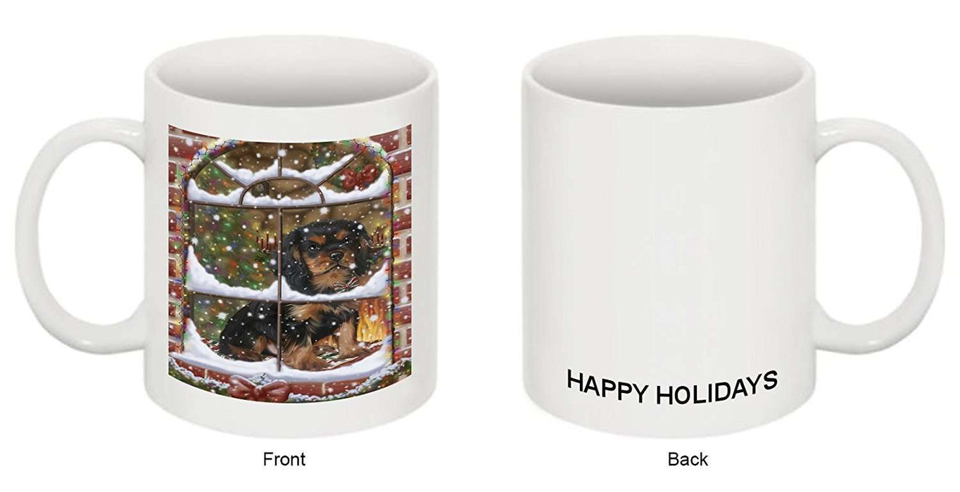 Please Come Home For Christmas Cavalier King Charles Spaniel Dog Sitting In Window Mug