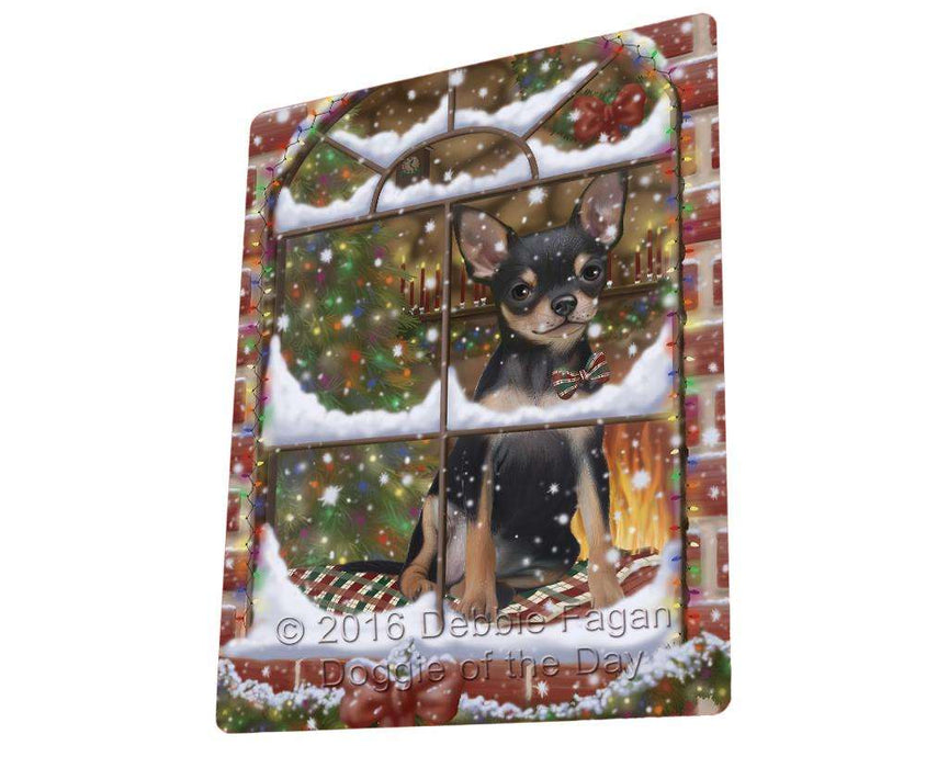 Please Come Home For Christmas Chihuahua Dog Sitting In Window Magnet Mini (3.5" x 2") MAG49974