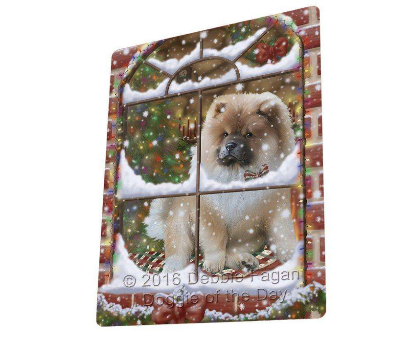 Please Come Home For Christmas Chow Chow Dog Sitting In Window Large Refrigerator / Dishwasher RMAG51966