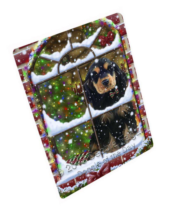 Please Come Home For Christmas Cocker Spaniel Dog Sitting In Window Blanket BLNKT100002