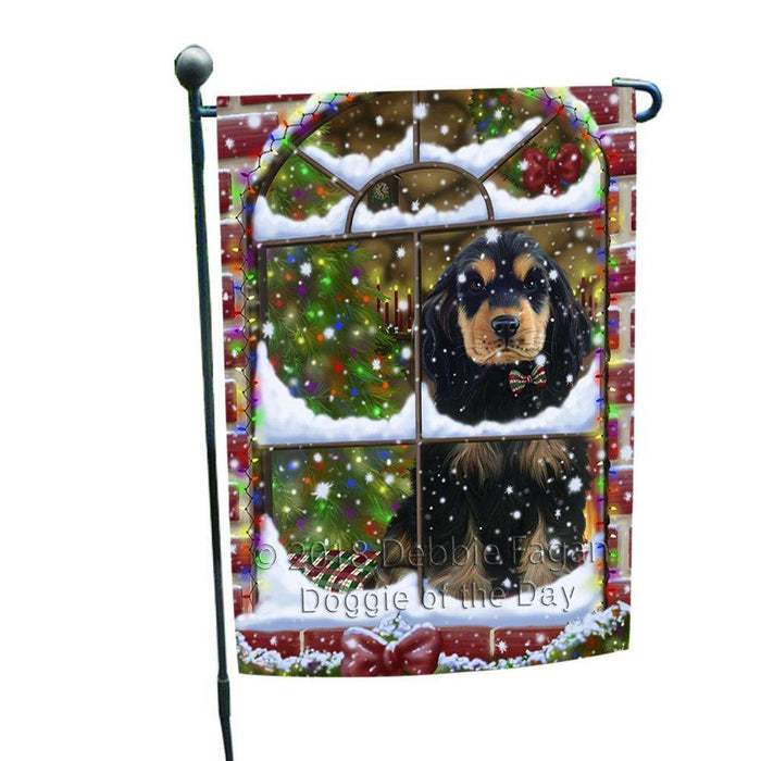 Please Come Home For Christmas Cocker Spaniel Dog Sitting In Window Garden Flag GFLG53691