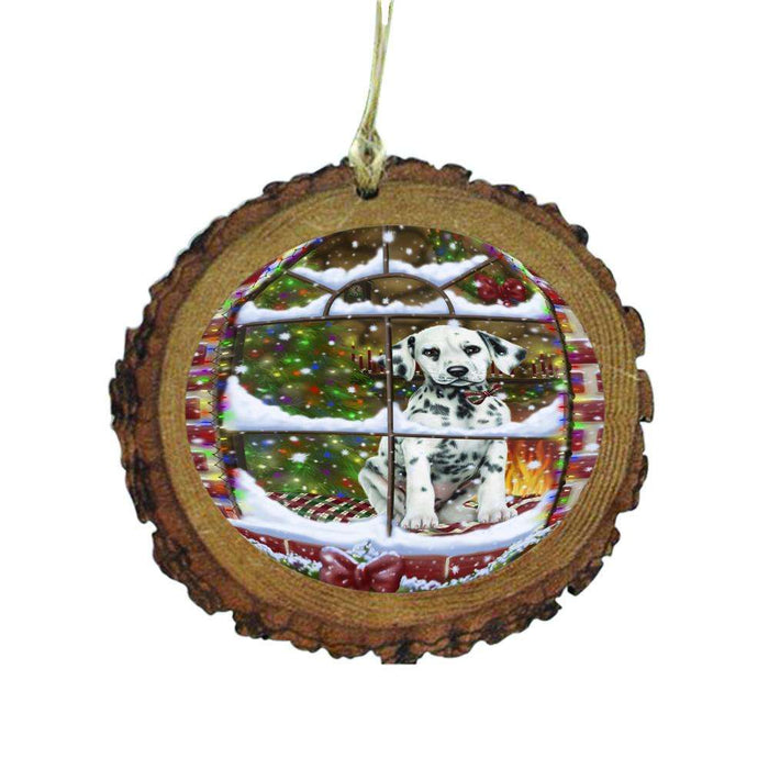 Please Come Home For Christmas Dalmatian Dog Sitting In Window Wooden Christmas Ornament WOR49165