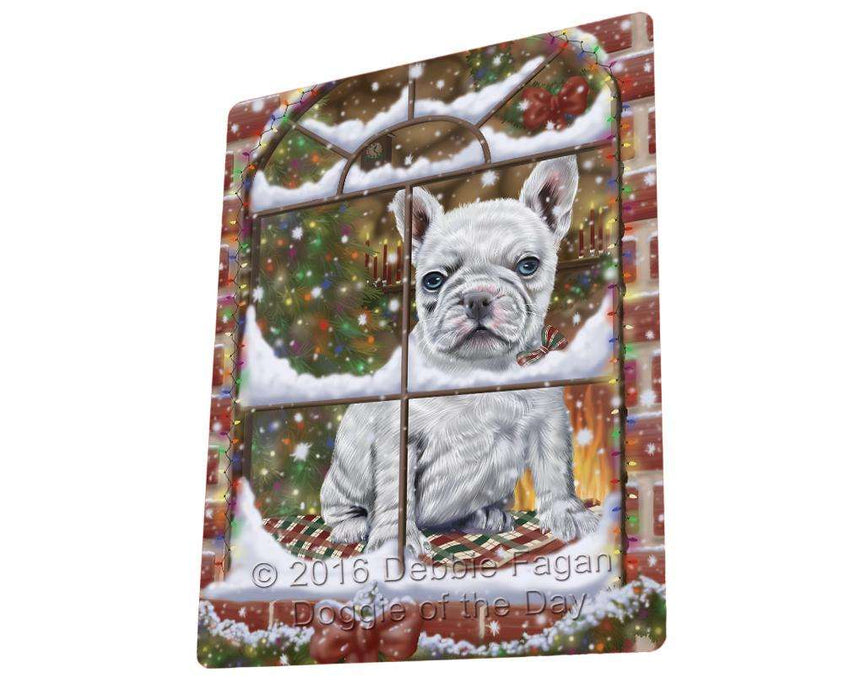 Please Come Home For Christmas French Bulldog Sitting In Window Magnet Mini (3.5" x 2") MAG50004