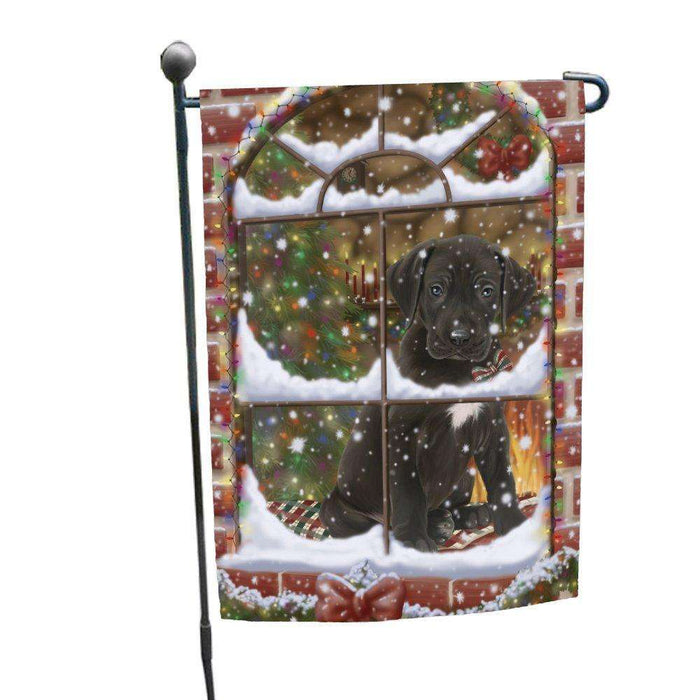 Please Come Home For Christmas Great Dane Dog Sitting In Window Garden Flag GFLG48363