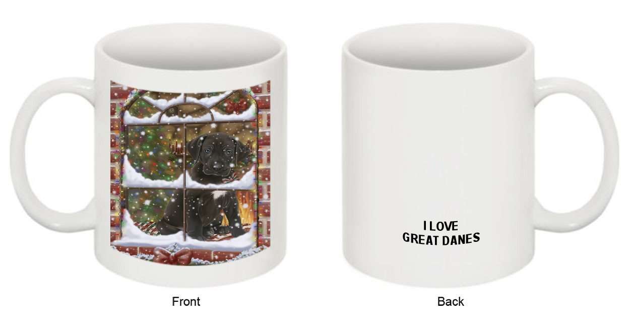 Please Come Home For Christmas Great Dane Dog Sitting In Window Mug MUG48278