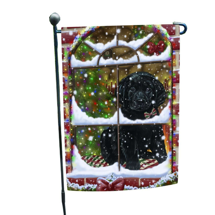 Please Come Home For Christmas Labrador Dog Sitting In Window Garden Flag