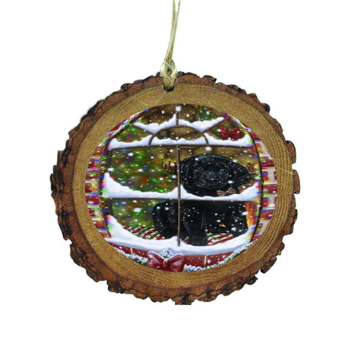 Please Come Home For Christmas Labrador Dog Sitting In Window Wooden Christmas Ornament WOR49180