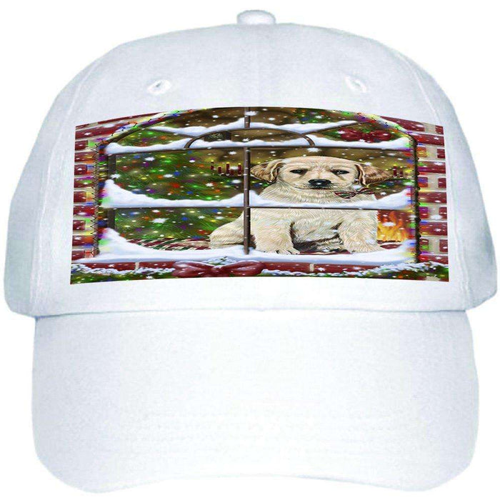 Please Come Home For Christmas Labradors Dog Sitting In Window Ball Hat Cap HAT48966