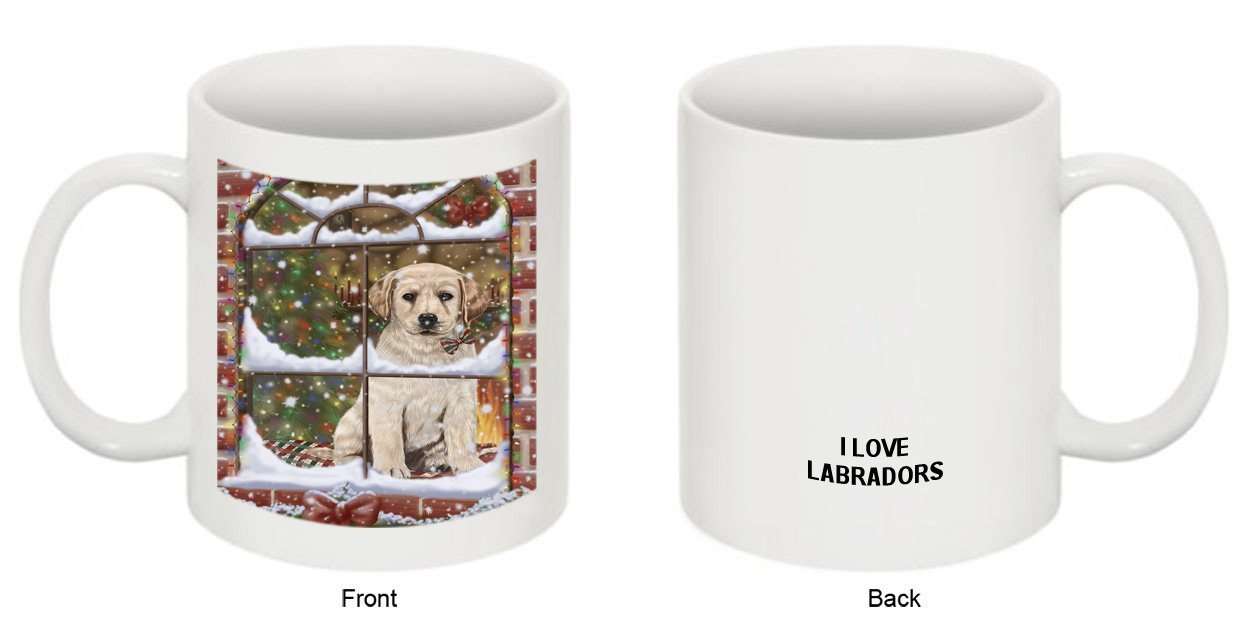 Please Come Home For Christmas Labradors Dog Sitting In Window Mug MUG48284