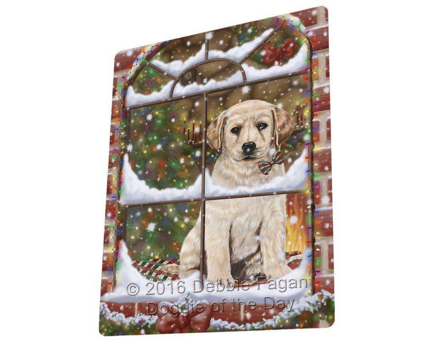Please Come Home For Christmas Labradors Dog Sitting In Window Tempered Cutting Board C50028
