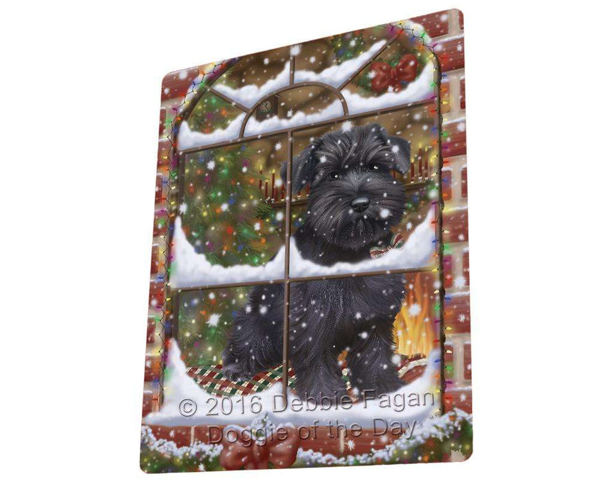 Please Come Home For Christmas Schnauzer Dog Sitting In Window Magnet Mini (3.5" x 2") MAG50070