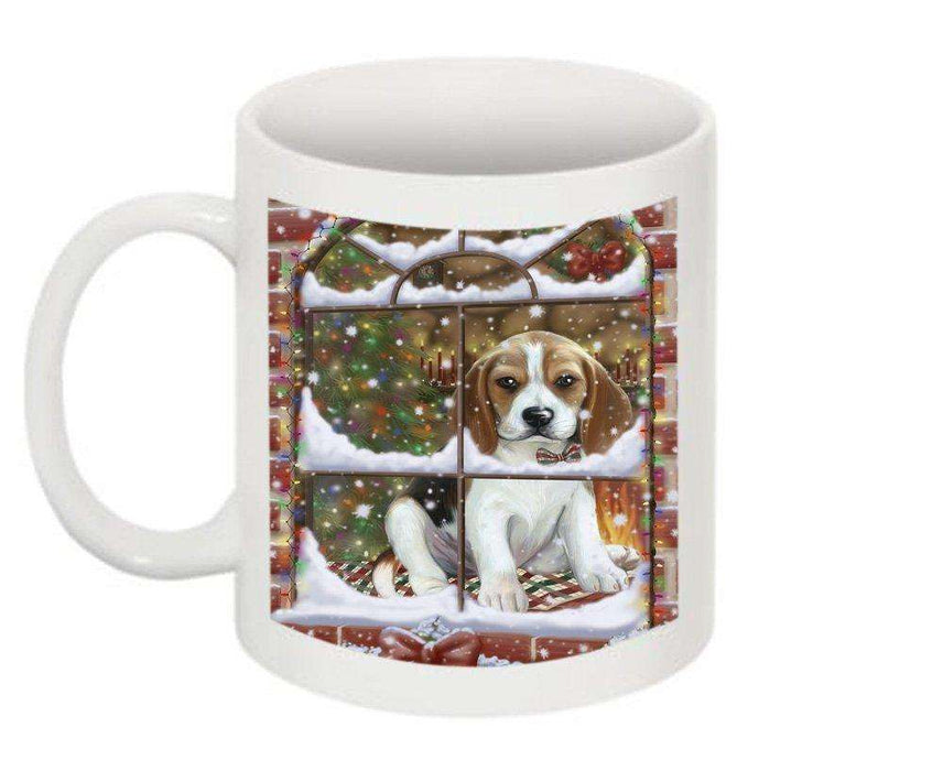 Please Come Home Happy Holidays Australian Shepherd Dog Christmas Mug CMG0481