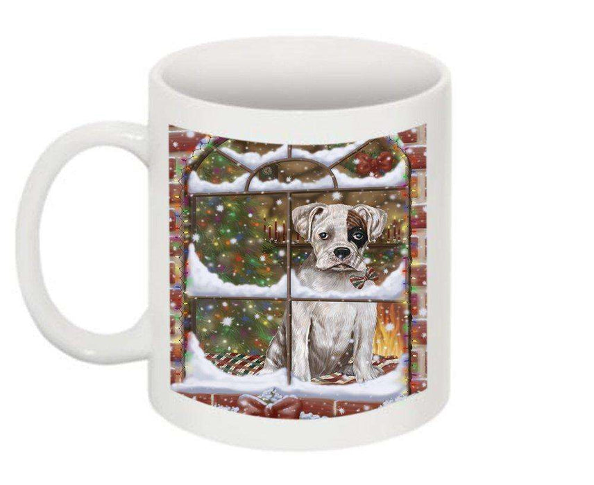 Please Come Home Happy Holidays Boxer Dog Christmas Mug CMG0488