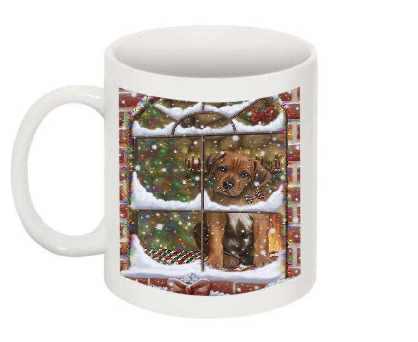 Please Come Home Happy Holidays Rhodesian Ridgeback Dog Christmas Mug CMG0500