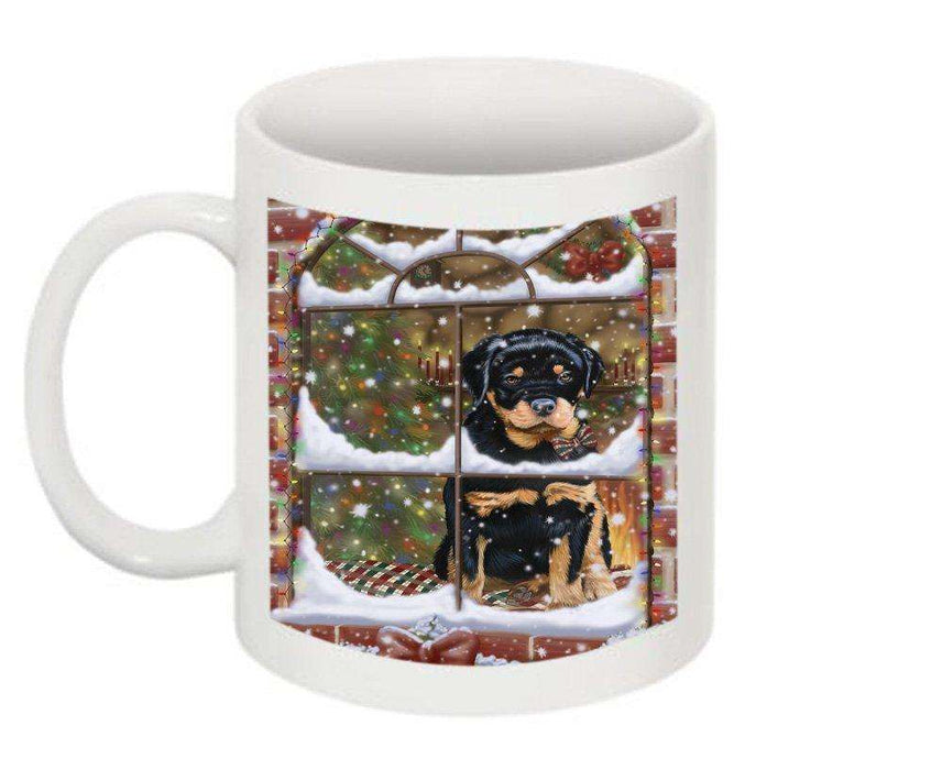 Please Come Home Happy Holidays Rottweiler Dog Christmas Mug CMG0501