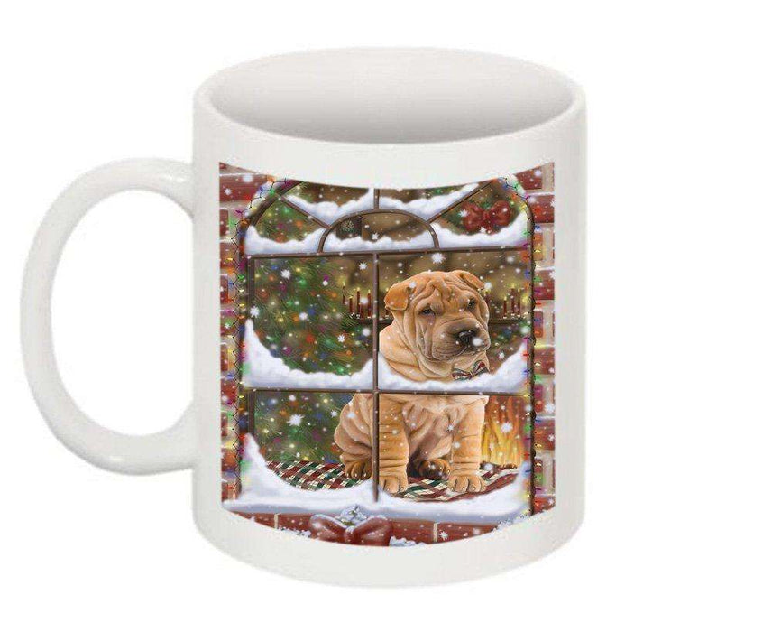 Please Come Home Happy Holidays Shar Pei Dog Christmas Mug CMG0502