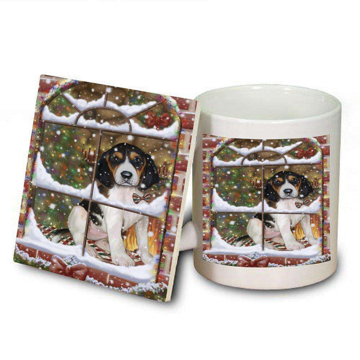 Please Come Home Happy Holidays Treeing Walker Coonhound Dog Christmas Mug and Coaster Set MUC0030