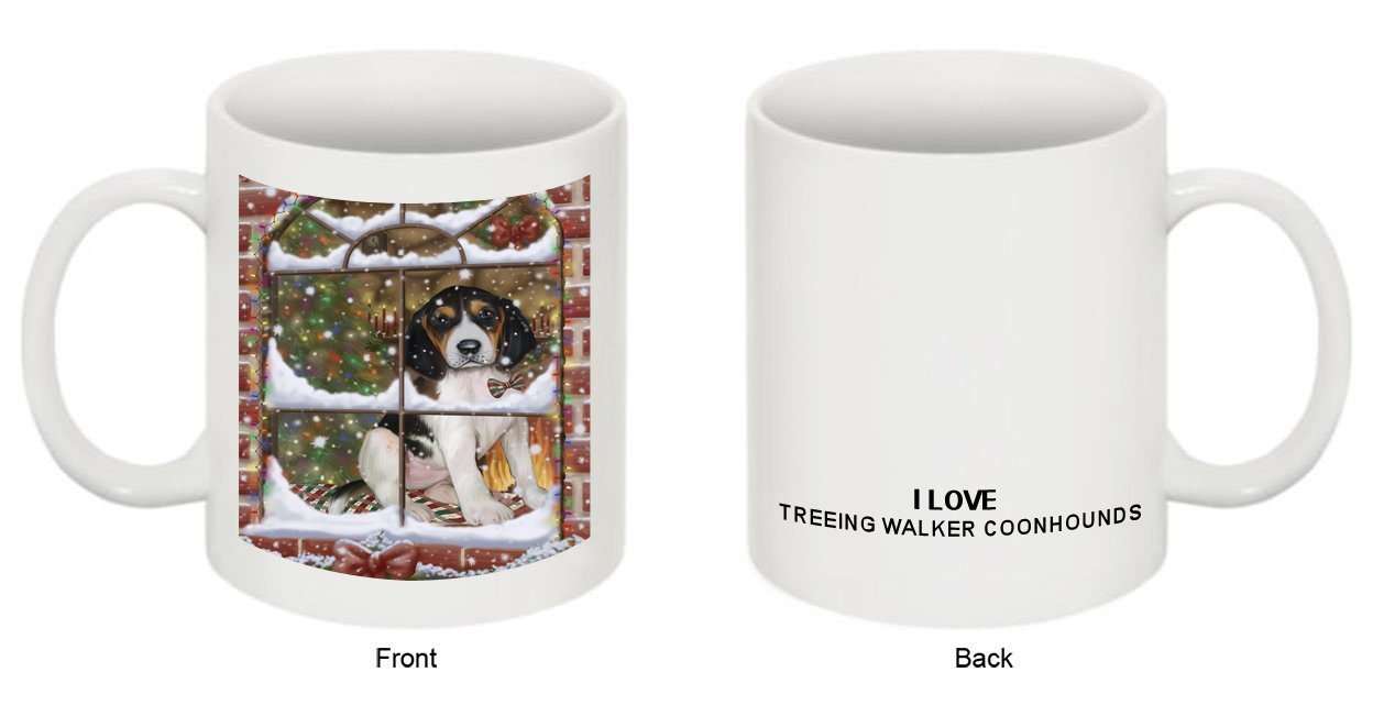 Please Come Home Happy Holidays Treeing Walker Coonhound Dog Christmas Mug CMG0118