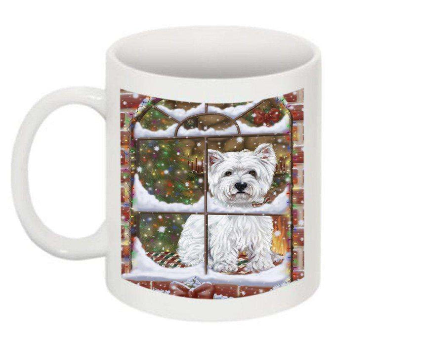 Please Come Home Happy Holidays West Highland White Terrier Dog Christmas Mug CMG0505