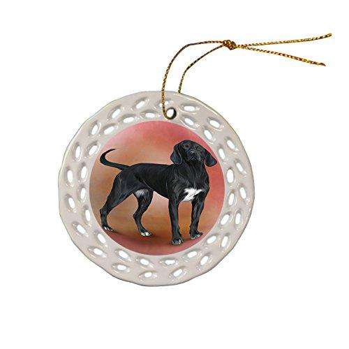Plott Hound Dog Ceramic Doily Ornament DPOR48454