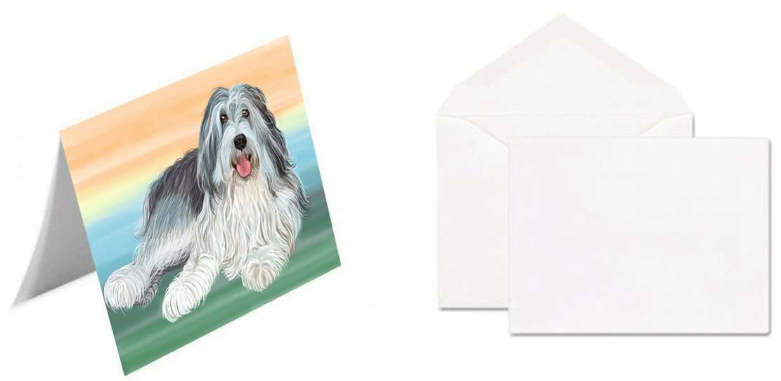 Poland Lowland Sheepdog Dog Handmade Artwork Assorted Pets Greeting Cards and Note Cards with Envelopes for All Occasions and Holiday Seasons