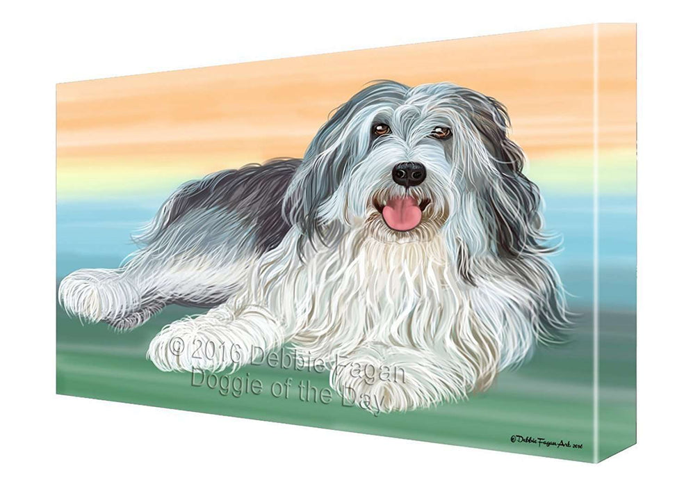 Poland Lowland Sheepdog Dog Painting Printed on Canvas Wall Art