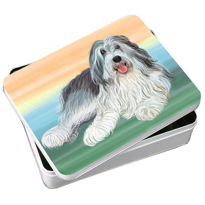 Poland Lowland Sheepdog Dog Photo Storage Tin