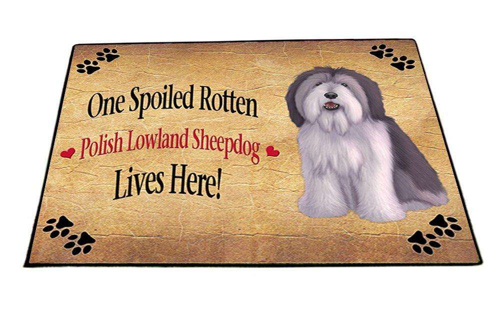 Polish Lowland Sheepdog Spoiled Rotten Dog Indoor/Outdoor Floormat