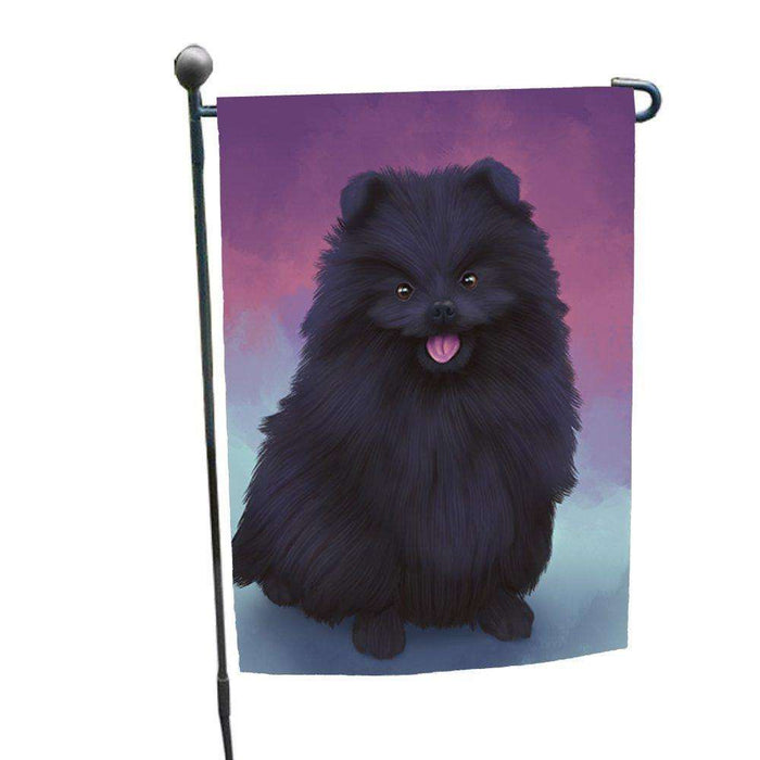 Pomeranian Black Dog Garden Flag GFLG48027