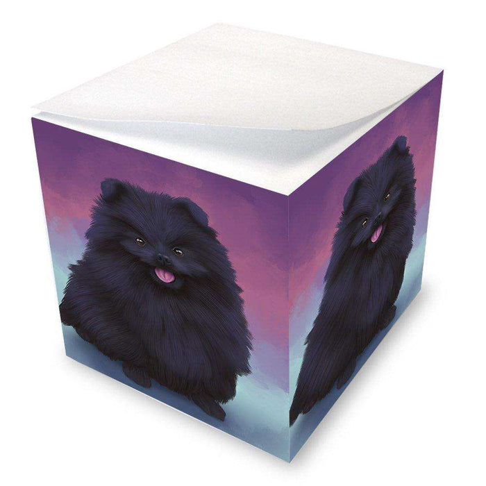 Pomeranian Black Dog Note Cube NOC48048