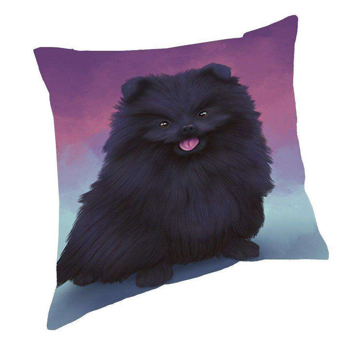 Pomeranian Black Dog Pillow PIL48196