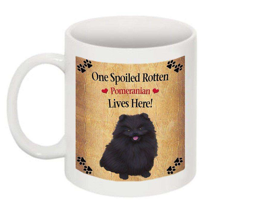 Pomeranian Black Spoiled Rotten Dog Mug