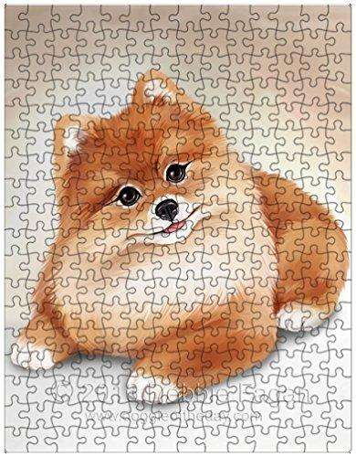 Pomeranian Dog Art Portrait Print 300 Pc. Puzzle with Photo Tin