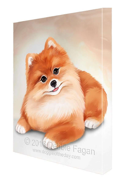 Pomeranian Dog Art Portrait Print Canvas