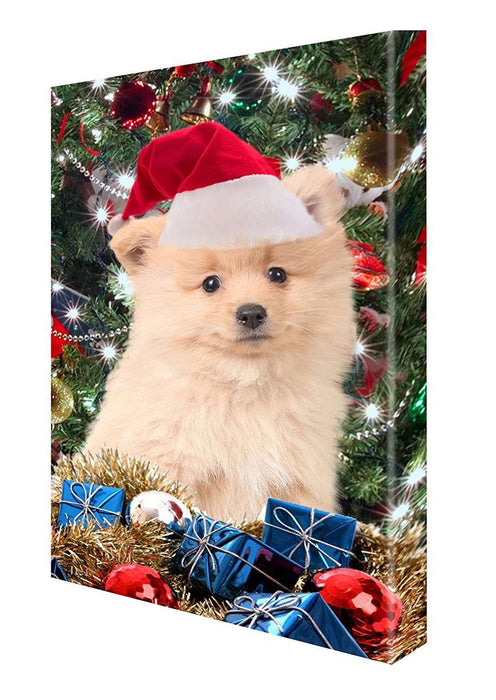 Pomeranian Dog Christmas Canvas 18 x 24