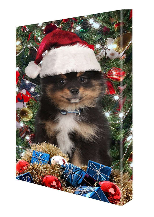 Pomeranian Dog Christmas Canvas 18 x 24