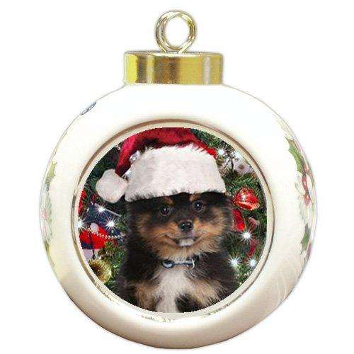 Pomeranian Dog Christmas Holiday Ornament