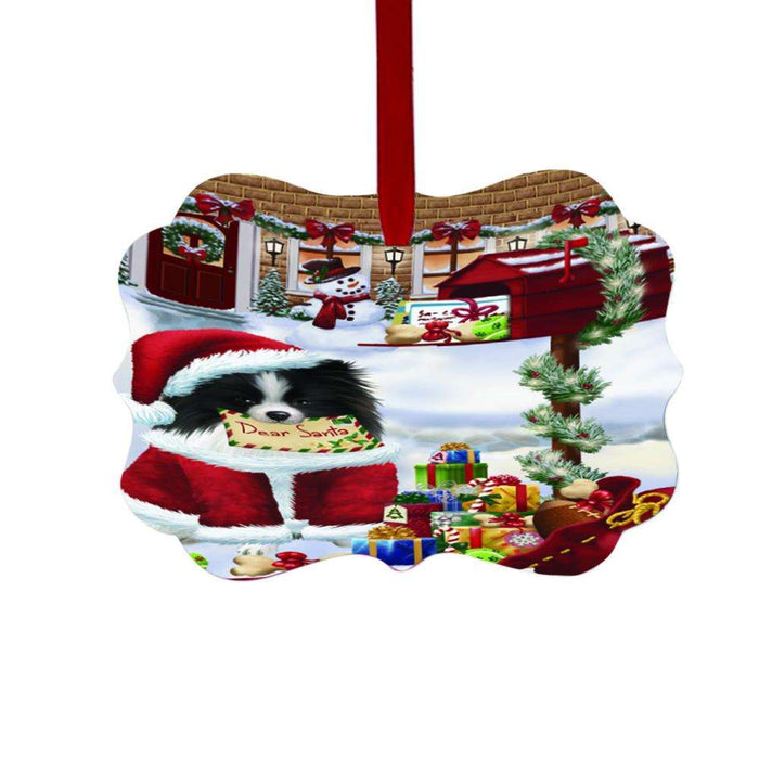 Pomeranian Dog Dear Santa Letter Christmas Holiday Mailbox Double-Sided Photo Benelux Christmas Ornament LOR49070