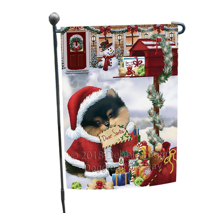 Pomeranian Dog Dear Santa Letter Christmas Holiday Mailbox Garden Flag GFLG53977