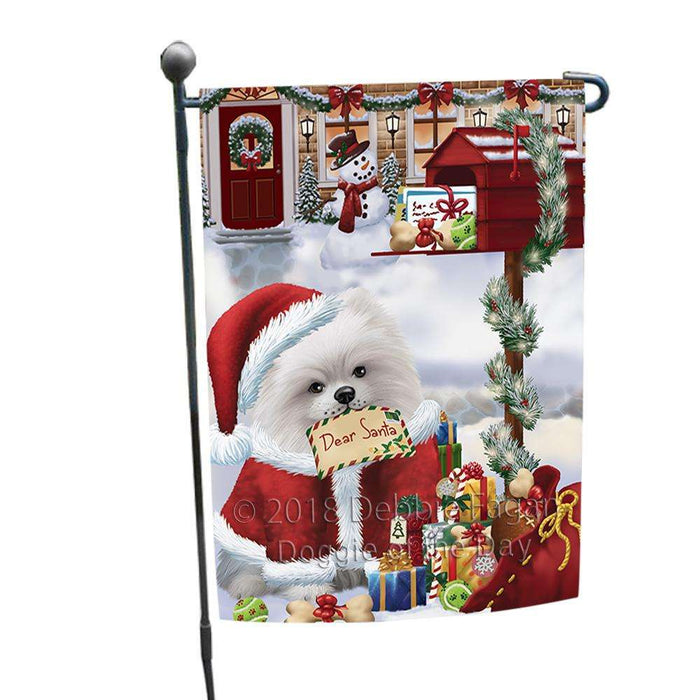 Pomeranian Dog Dear Santa Letter Christmas Holiday Mailbox Garden Flag GFLG53978