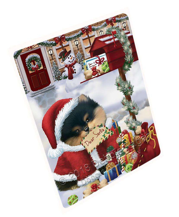 Pomeranian Dog Dear Santa Letter Christmas Holiday Mailbox Large Refrigerator / Dishwasher Magnet RMAG84372