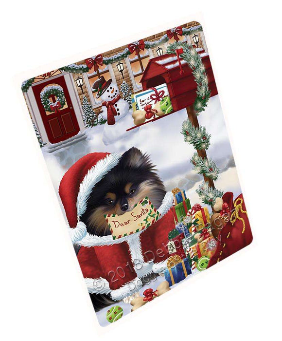 Pomeranian Dog Dear Santa Letter Christmas Holiday Mailbox Large Refrigerator / Dishwasher Magnet RMAG84384