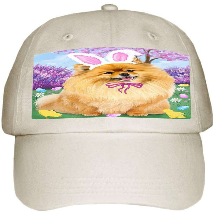 Pomeranian Dog Easter Holiday Ball Hat Cap HAT51363