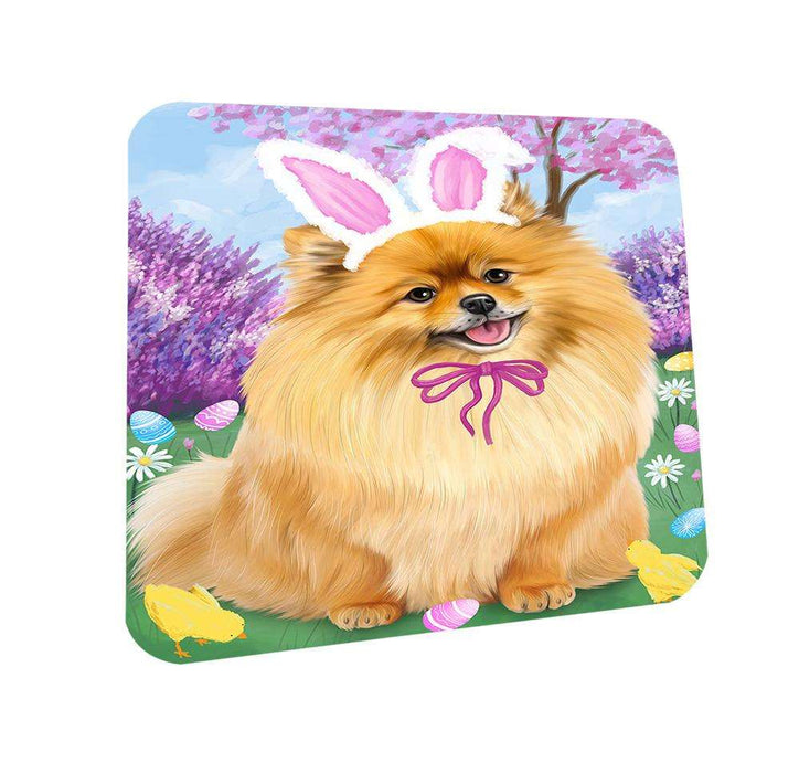 Pomeranian Dog Easter Holiday Coasters Set of 4 CST49169