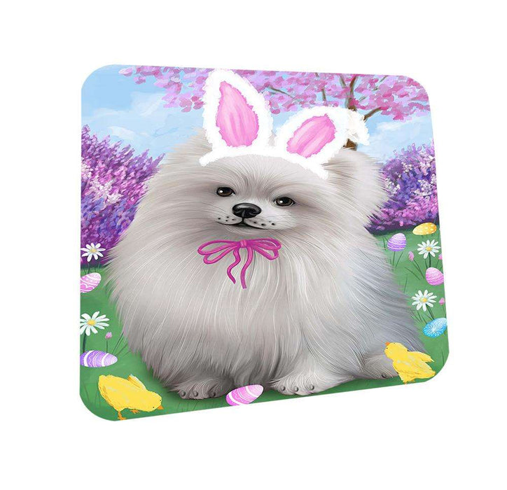 Pomeranian Dog Easter Holiday Coasters Set of 4 CST49172