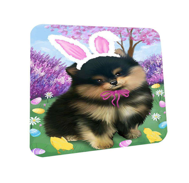 Pomeranian Dog Easter Holiday Coasters Set of 4 CST49173