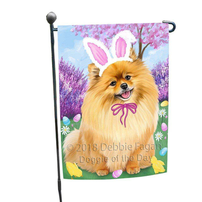 Pomeranian Dog Easter Holiday Garden Flag GFLG49253