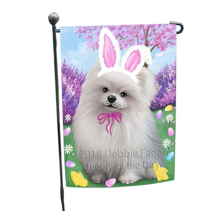 Pomeranian Dog Easter Holiday Garden Flag GFLG49256