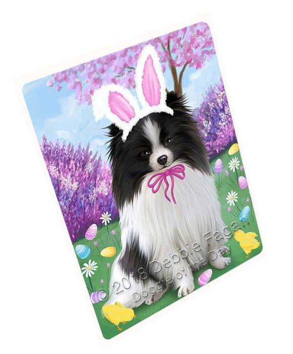 Pomeranian Dog Easter Holiday Tempered Cutting Board C51915
