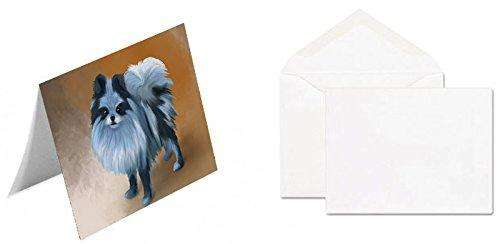 Pomeranian Dog Handmade Artwork Assorted Pets Greeting Cards and Note Cards with Envelopes for All Occasions and Holiday Seasons GCD48141